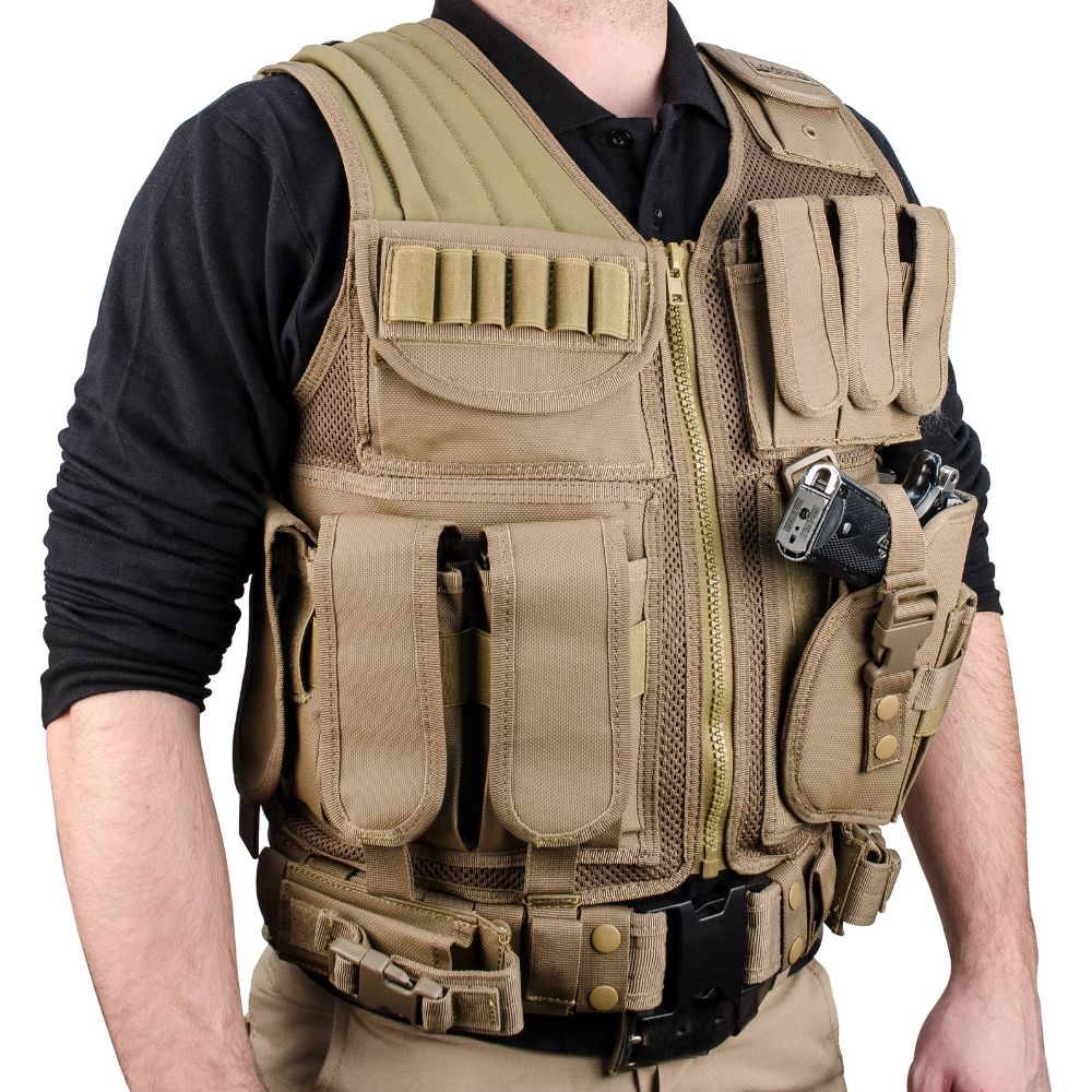 Barska Loaded Gear Tactical Vest VX-200 Tan (Dark Earth) BI12346