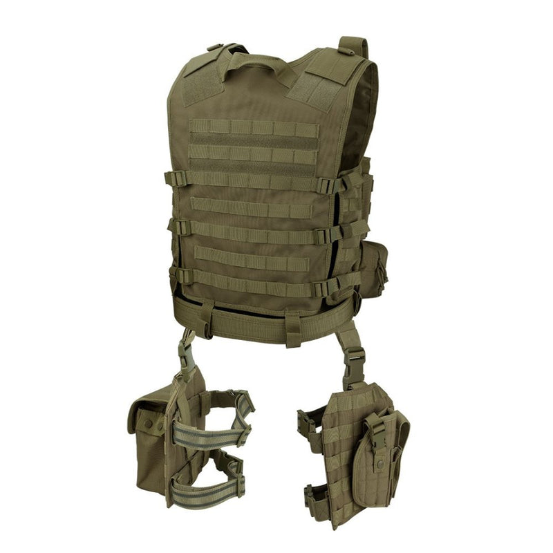 Barska Loaded Gear VX-100 Tactical Vest and Leg Platforms (OD Green)