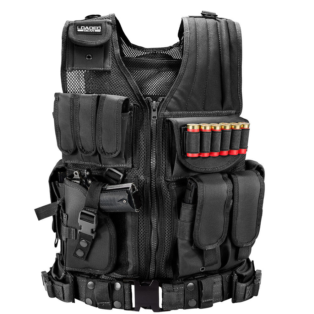 Barska Loaded Gear VX-200 Left Handed Tactical Vest (Black) BI12154