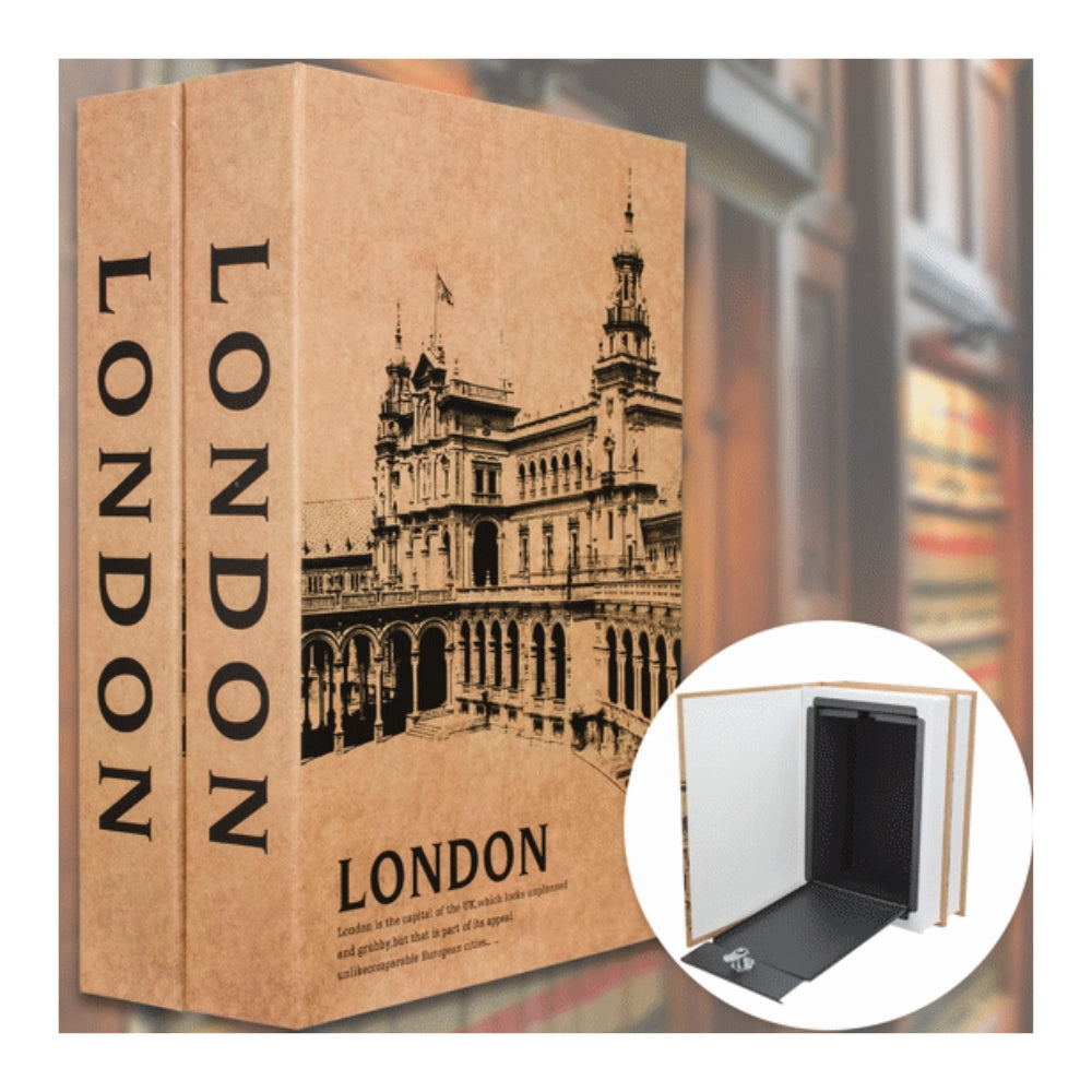 Barska London Dual Diversion Book Lock Box with Key Lock CB13056