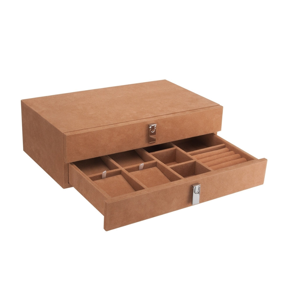 Barska Suede-Lined Jewelry Storage Drawer Set Tan AF13318