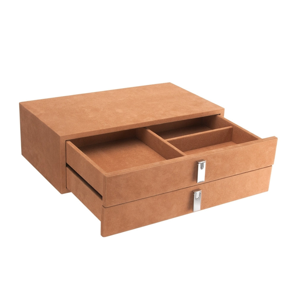 Barska Suede-Lined Jewelry Storage Drawer Set Tan AF13318