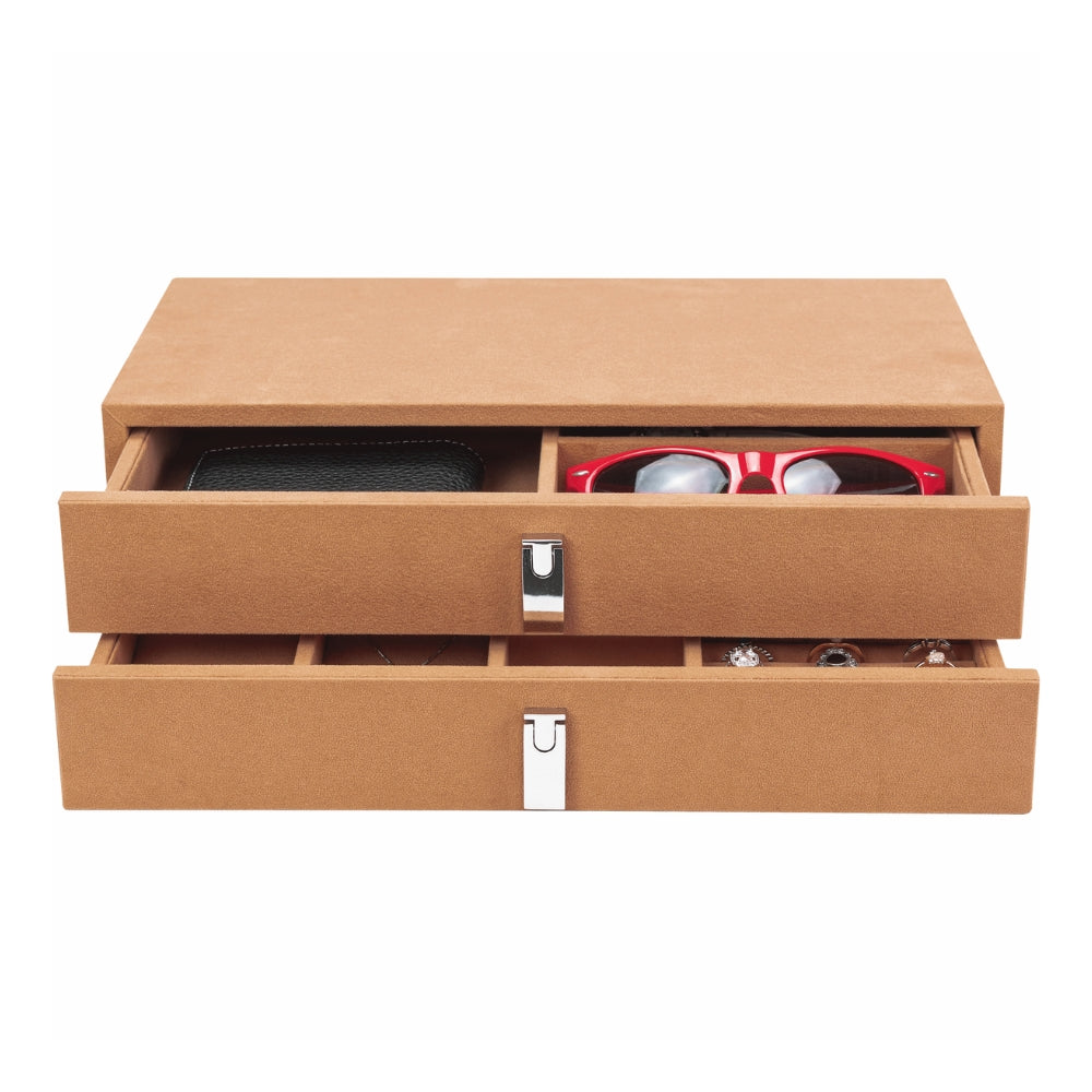 Barska Suede-Lined Jewelry Storage Drawer Set Tan AF13318