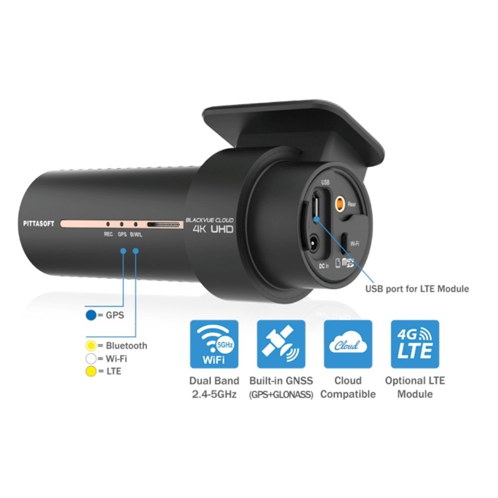 BlackVue DR900X-2CH Plus | 4K UHD Cloud Dashcam | Built-in Wi-Fi, GPS
