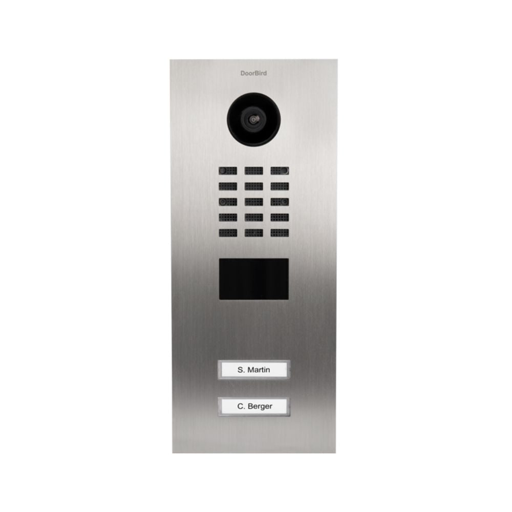 DoorBird IP Video Door Station w/ 2 Call Buttons Brushed D2102V