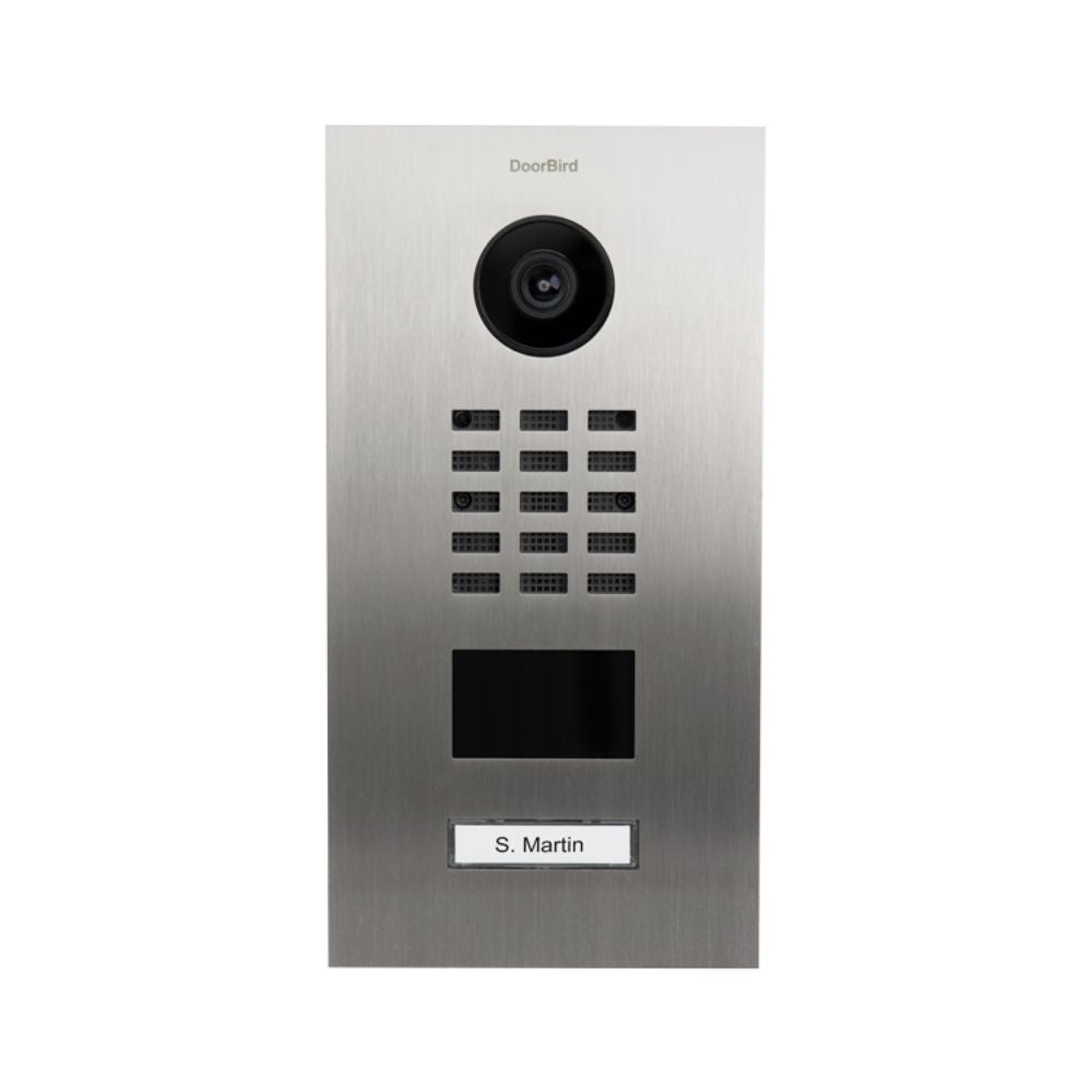 DoorBird IP Video Door Station D2101V 1-call Button (Brushed, Salt-water Resistant) | DBR-D2101V-V4A