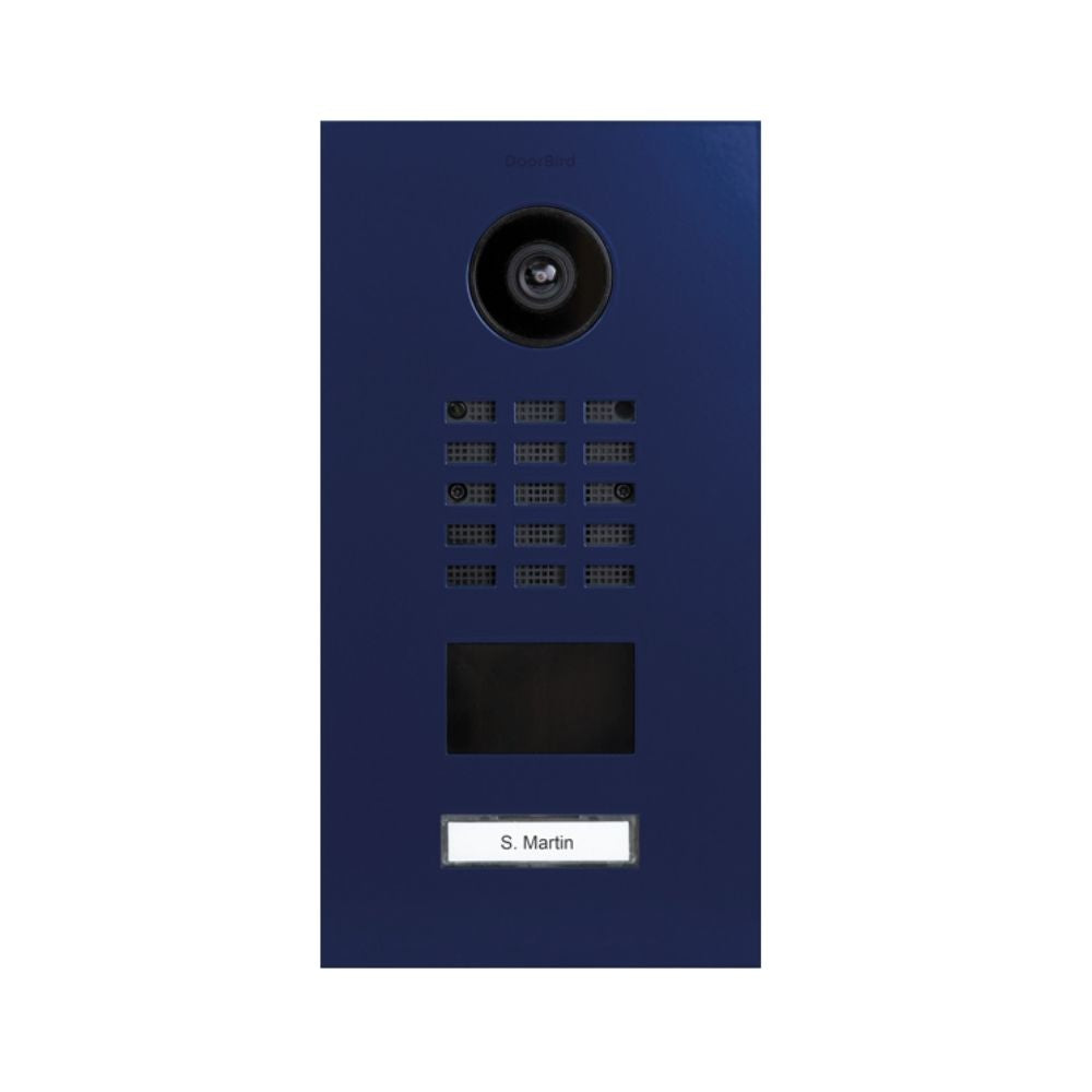 DoorBird IP Video Door Station D2101V with 1 Call Button (Blue Hues)