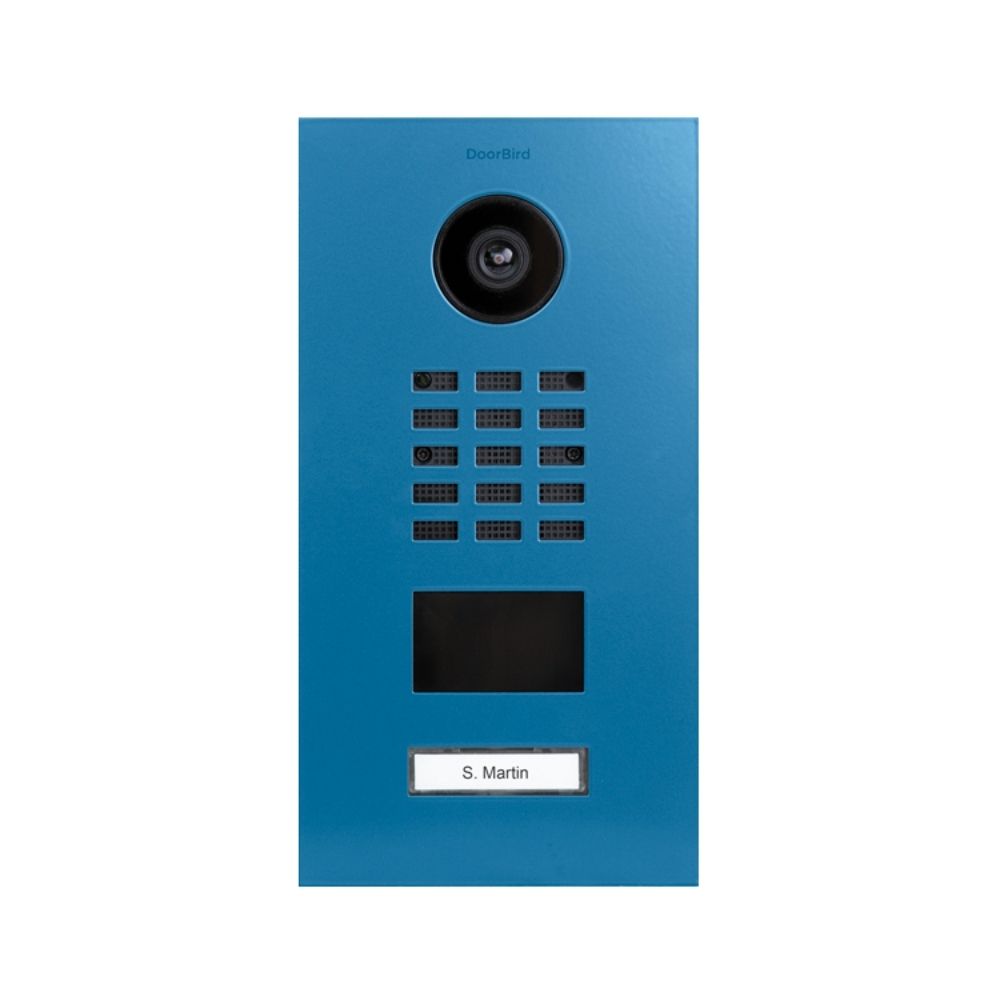 DoorBird IP Video Door Station D2101V with 1 Call Button (Blue Hues)