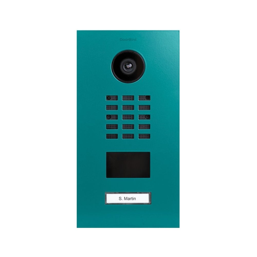 DoorBird IP Video Door Station D2101V with 1 Call Button (Blue Hues)