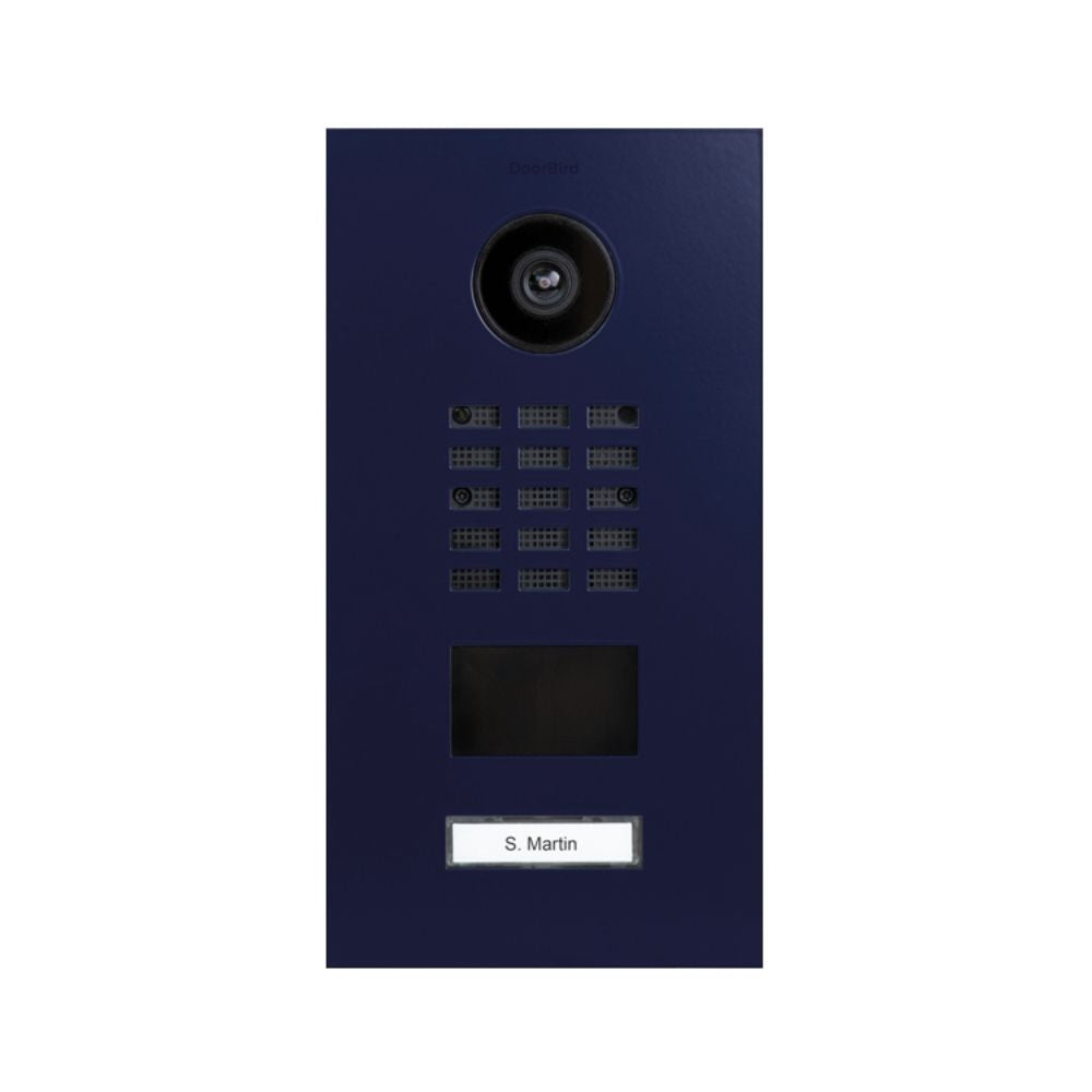 DoorBird IP Video Door Station D2101V with 1 Call Button (Blue Hues)