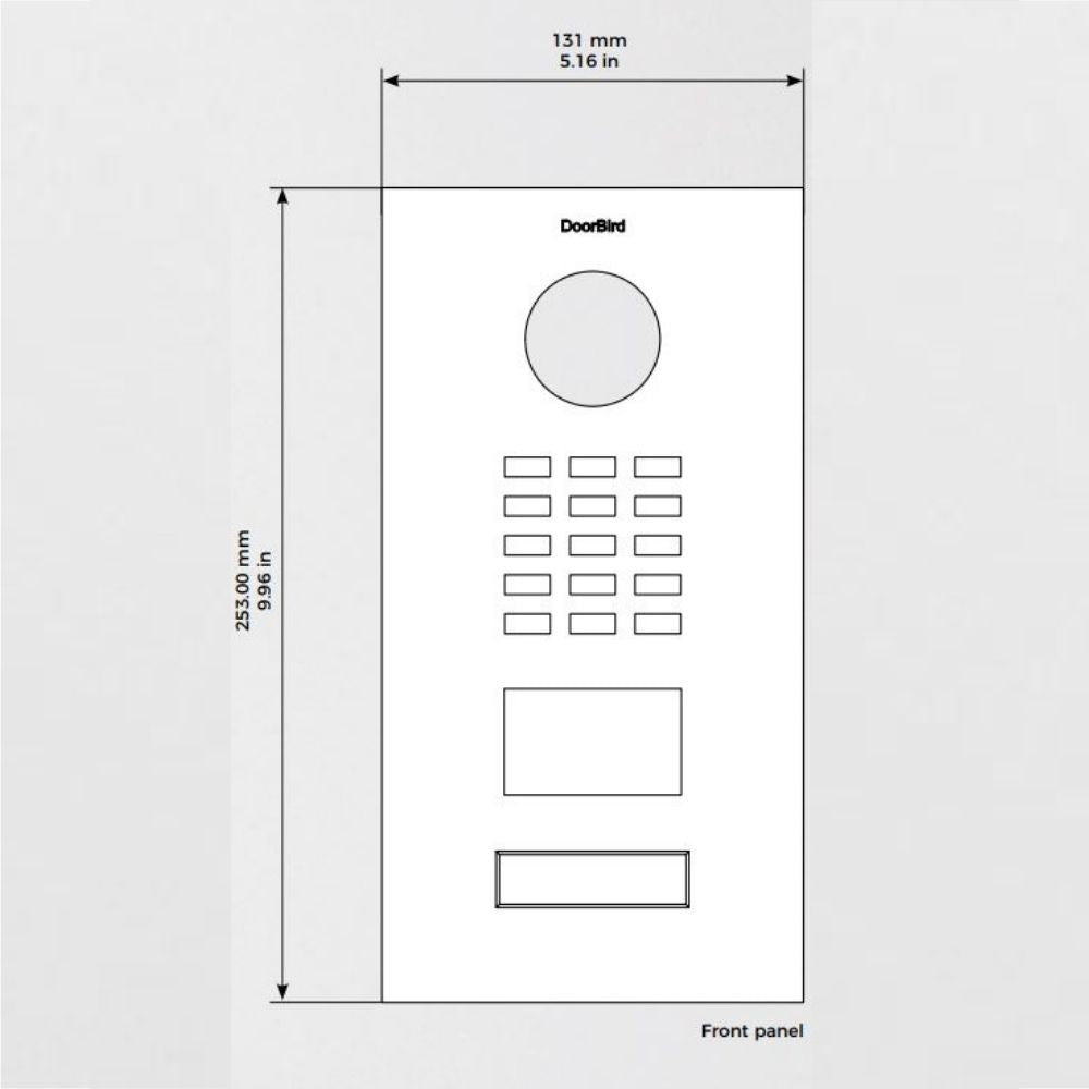 DoorBird IP Video Door Station D2101V with 1 Call Button (Blue Hues)