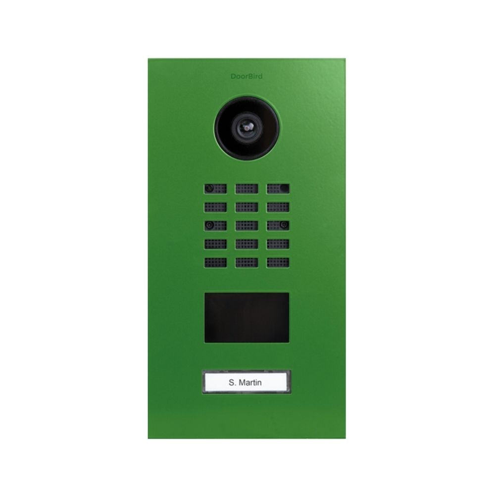 DoorBird IP Video Door Station D2101V with 1 Call Button (Green Hues)