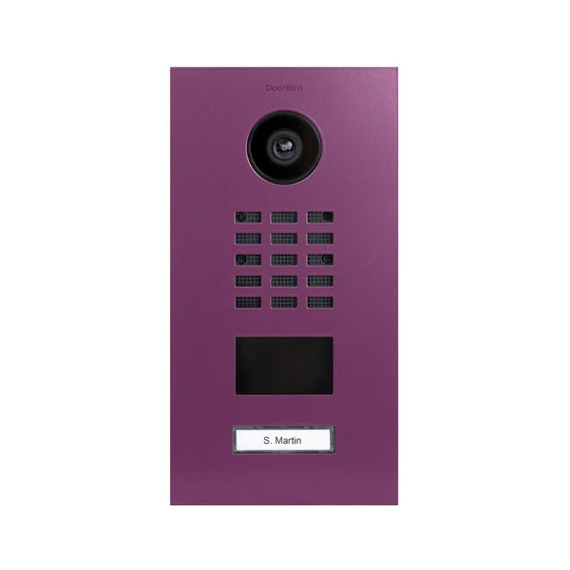 DoorBird IP Video Door Station D2101V with 1 Call Button (Purple Hues)