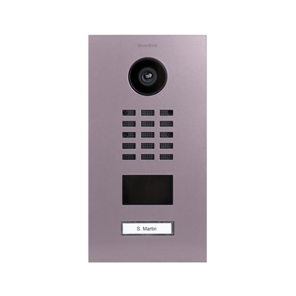 DoorBird IP Video Door Station D2101V with 1 Call Button (Purple Hues)