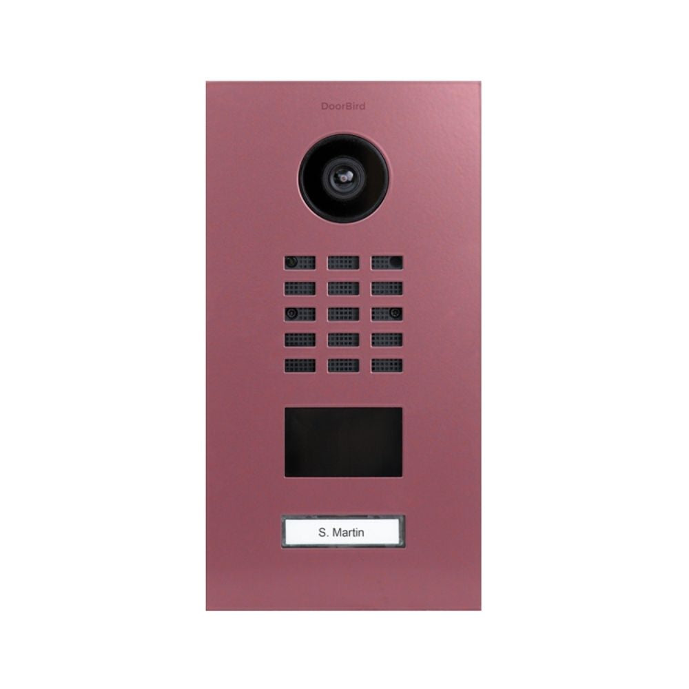 DoorBird IP Video Door Station D2101V with 1 Call Button (Red Hues)