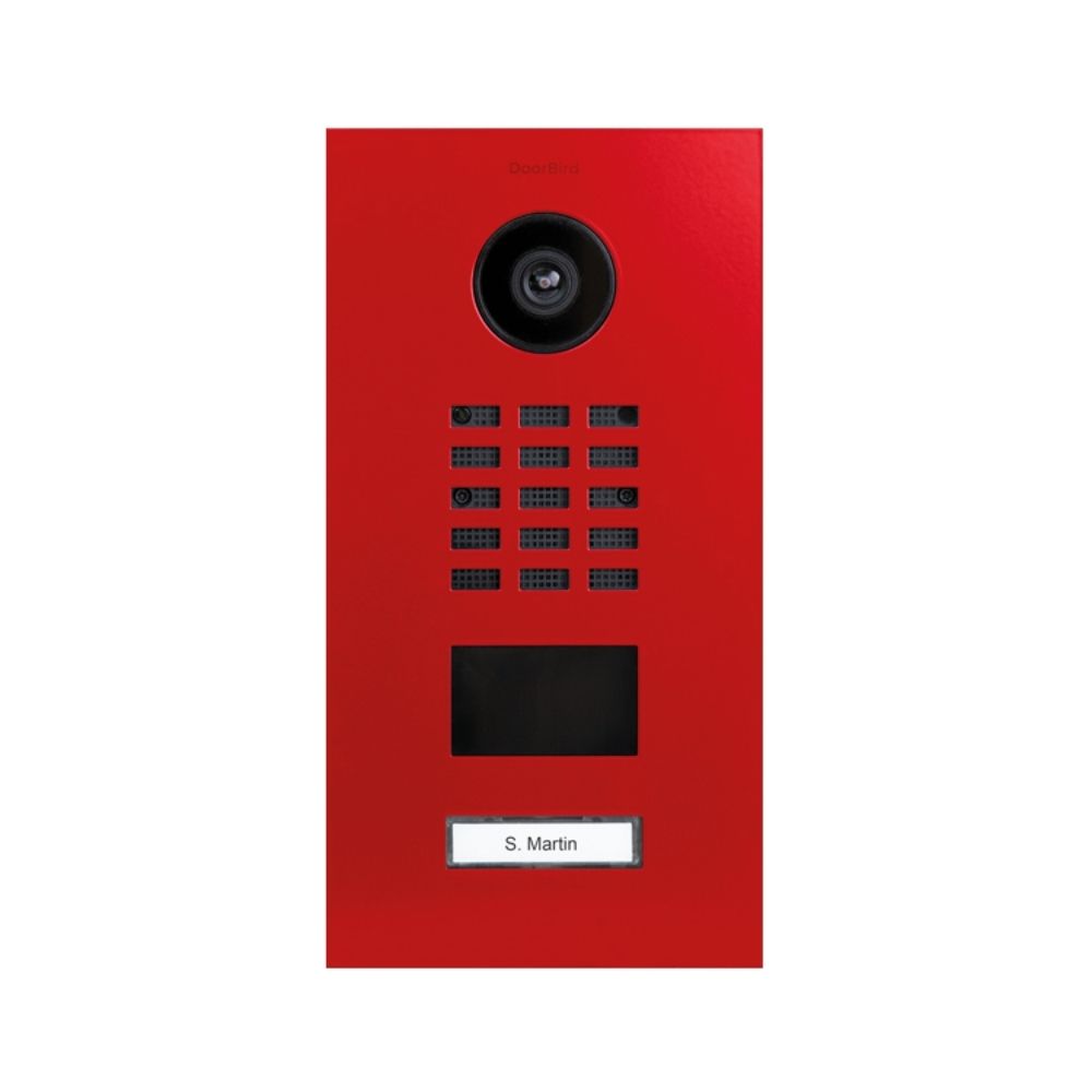 DoorBird IP Video Door Station D2101V with 1 Call Button (Red Hues)