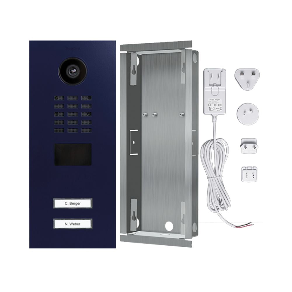 DoorBird IP Video Door Station D2102V with 2 Call Buttons (Blue Hues)