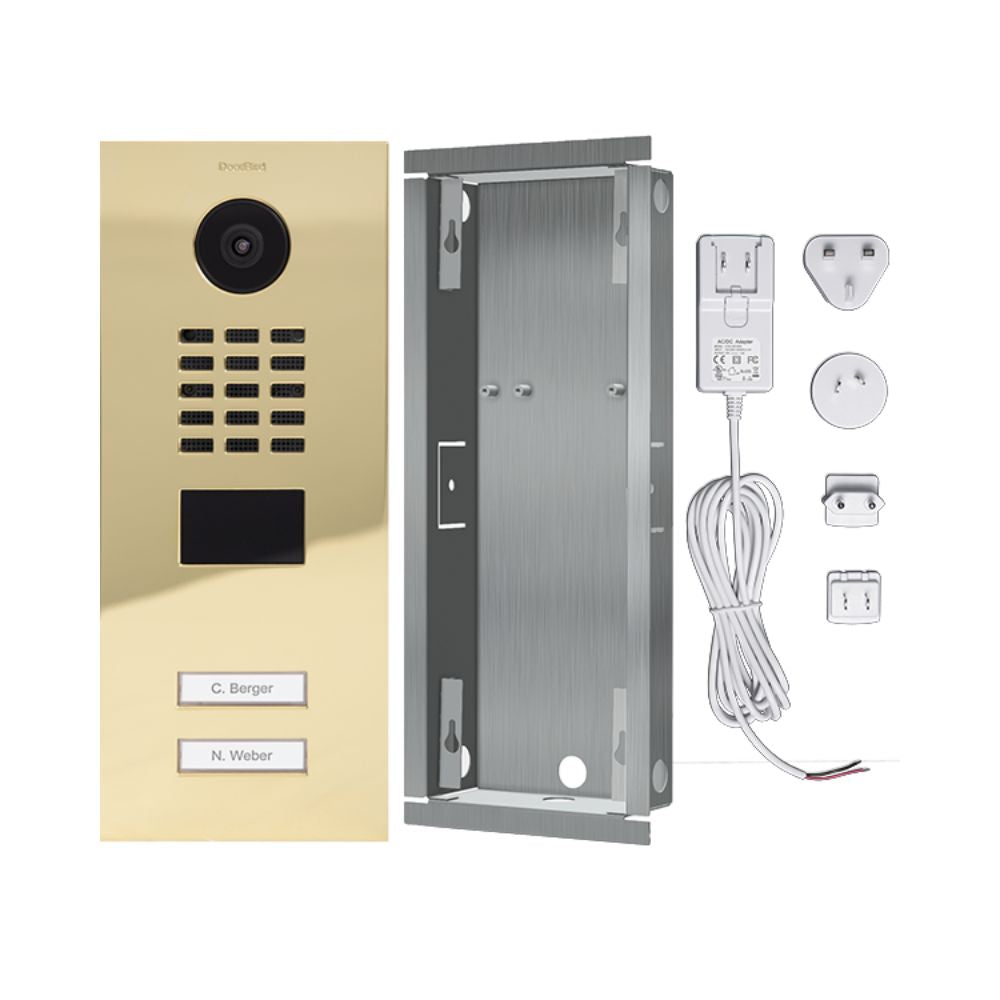 DoorBird IP Video Door Station D2102V with 2 Call Buttons High-Gloss