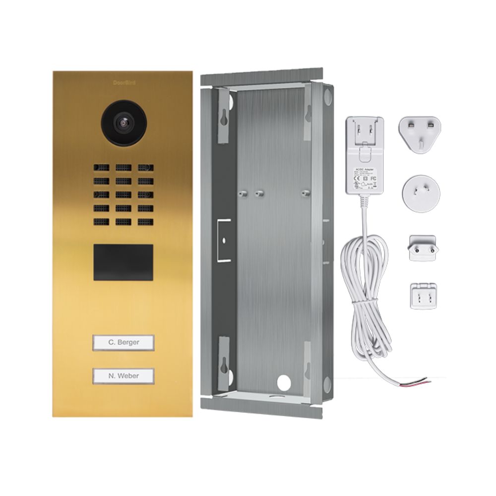 DoorBird IP Video Door Station D2102V with 2 Call Buttons (Brushed)