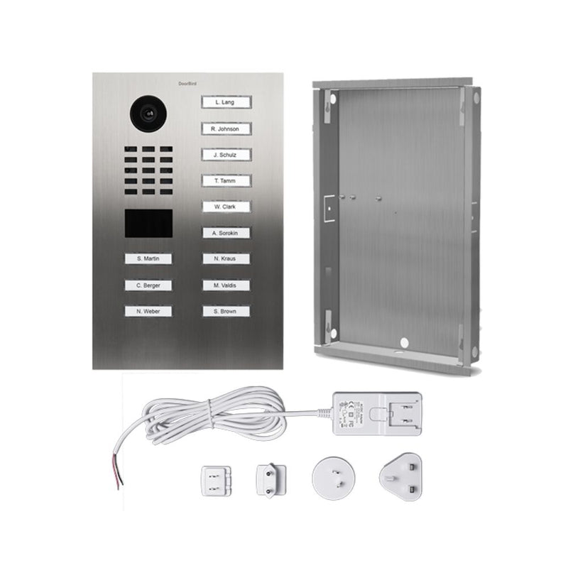 DoorBird IP Video Door Station D2112V 12-Call Buttons (Brushed)