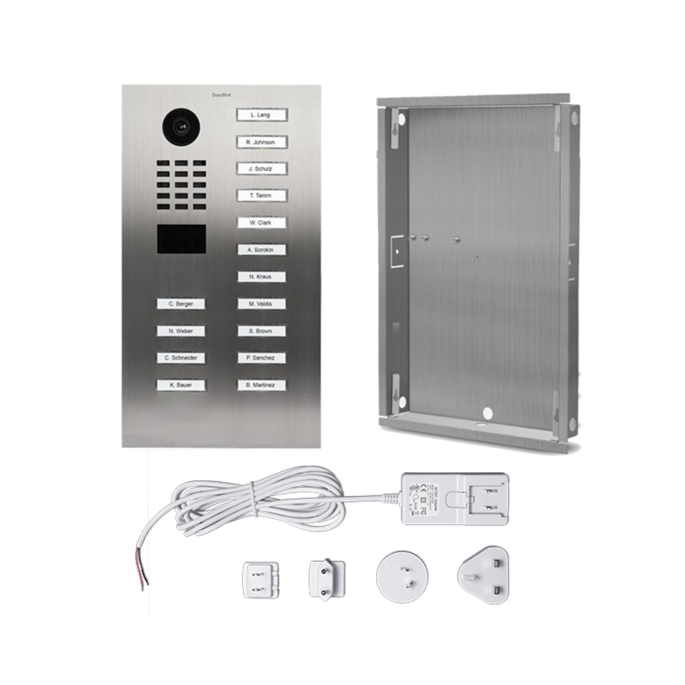 DoorBird IP Video Door Station D2115V 15-Call Buttons (Brushed)