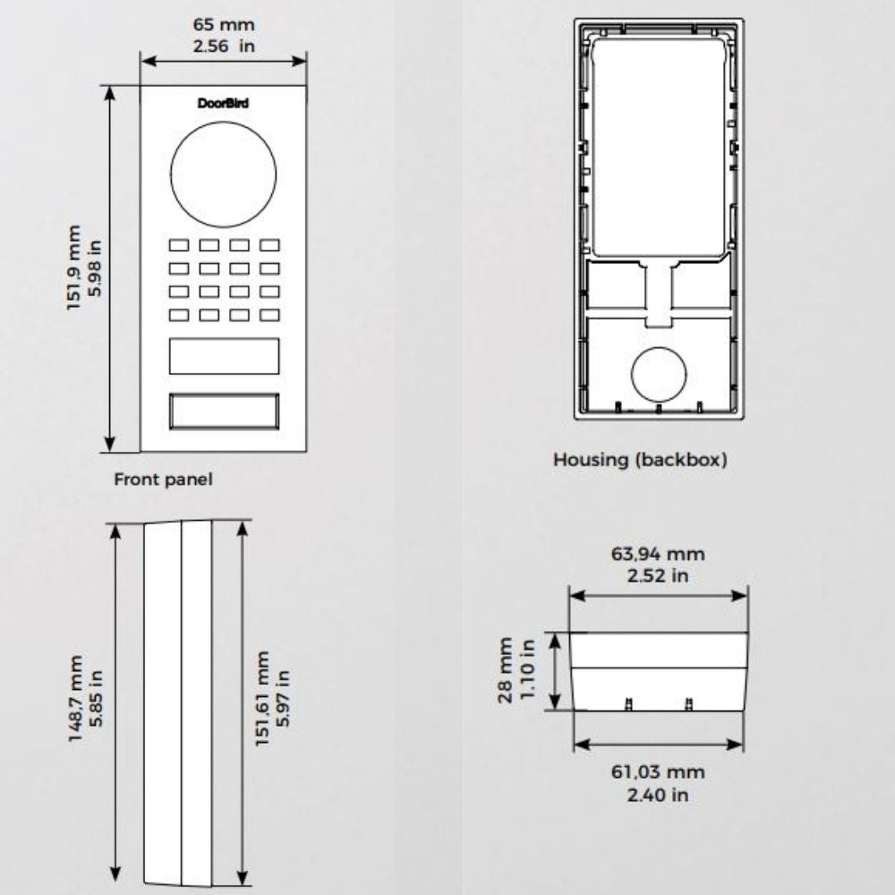 DoorBird IP Video Door Station Surface-mount (Compact Edition)