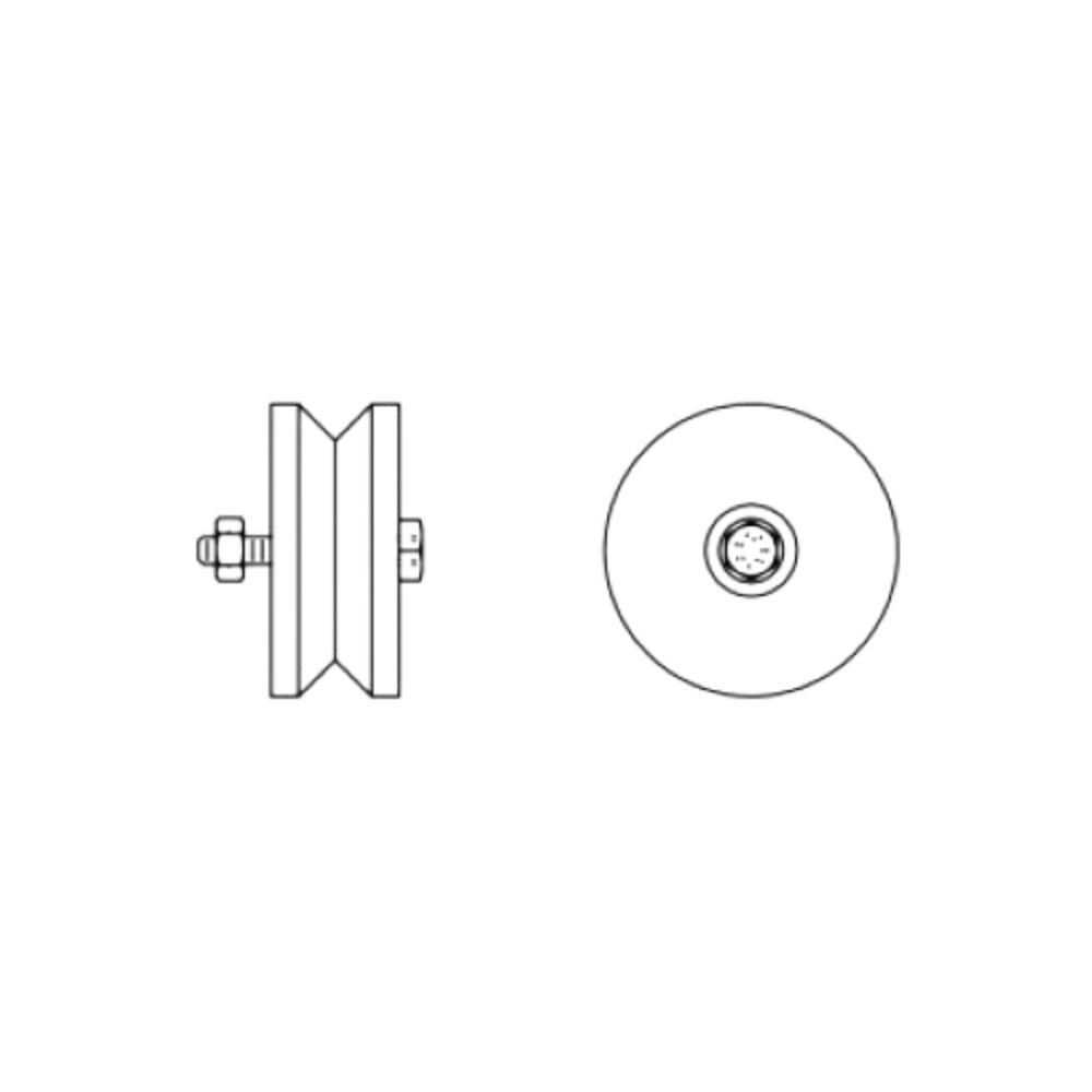 Doorking 4ft UHMW V-Wheel 1201-004 | All Security Equipment