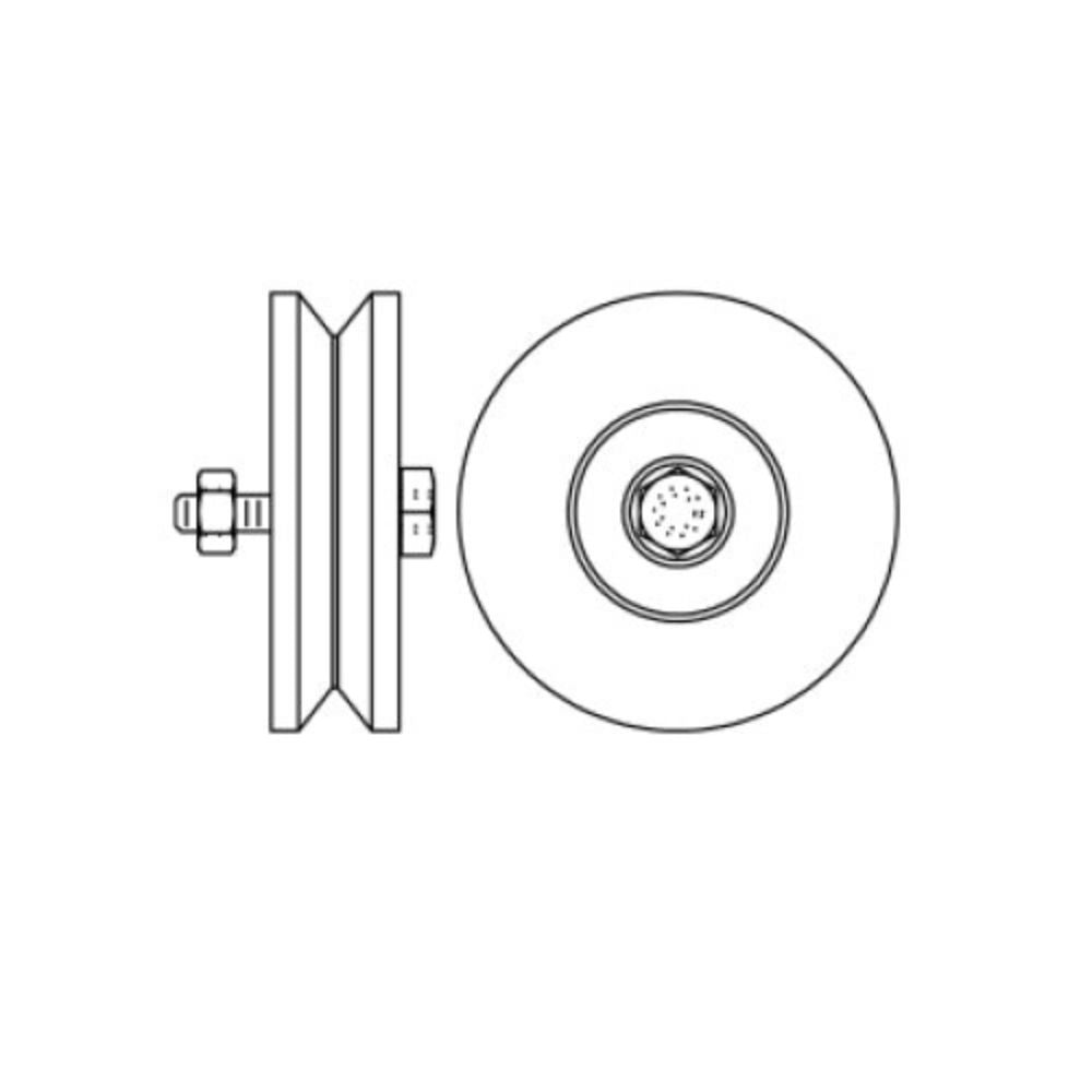 Doorking 6" Steel V-Wheel 1201-000 | All Security Equipment