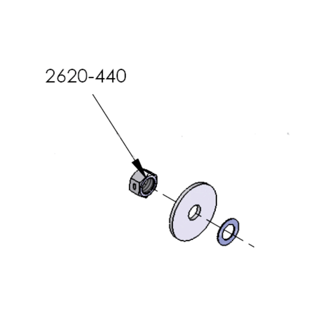 Doorking Nut Hex 12-13 GR8 2620-440 | All Security Equipment