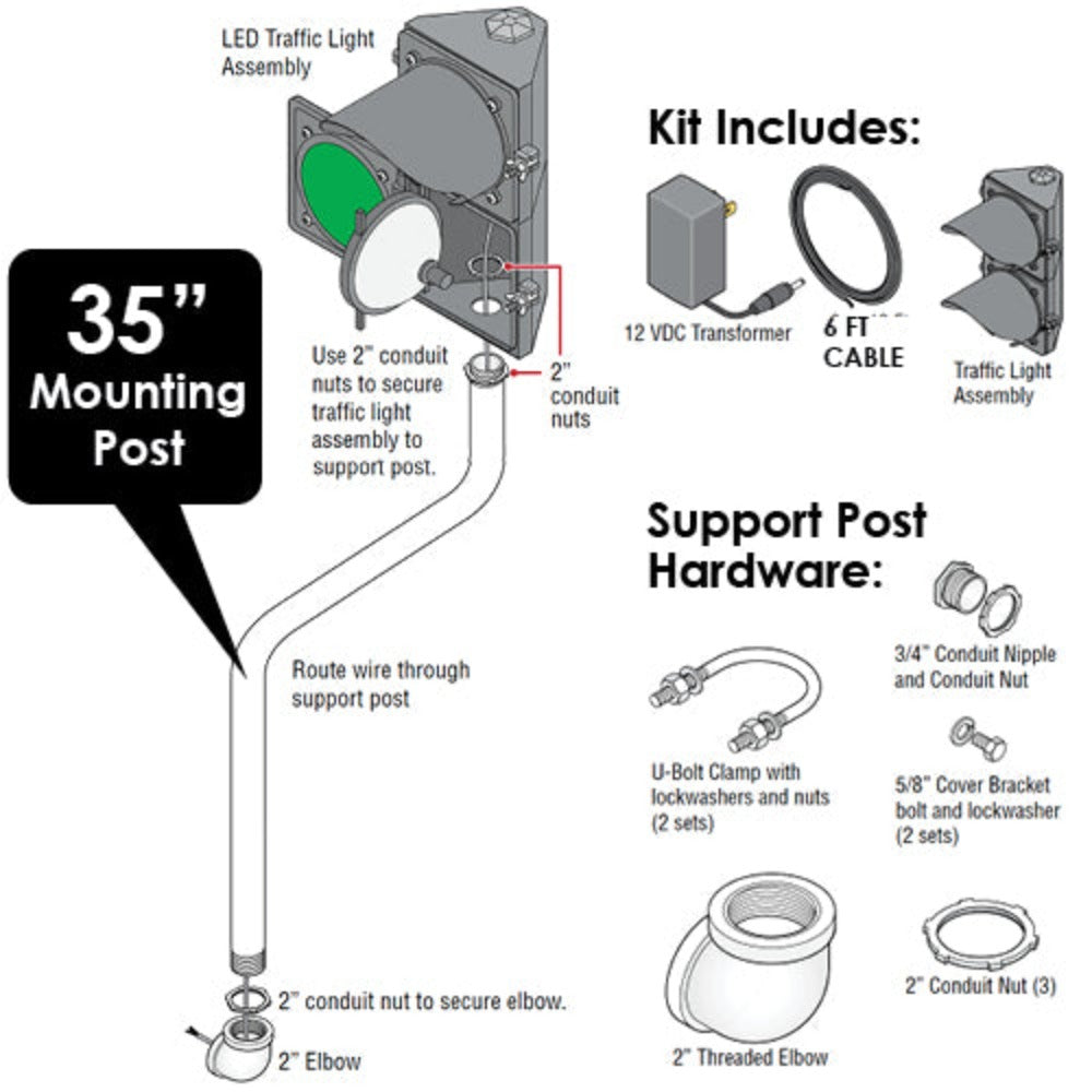 Doorking Traffic Signal 12 VDC 1603-222 | All Security Equipment