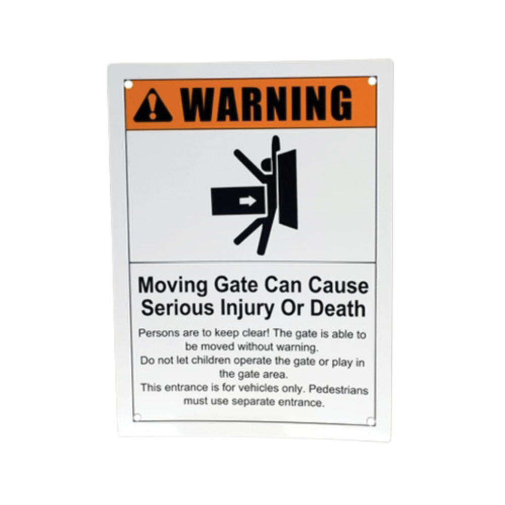 Doorking Warning Sign 2599-106 | All Security Equipment