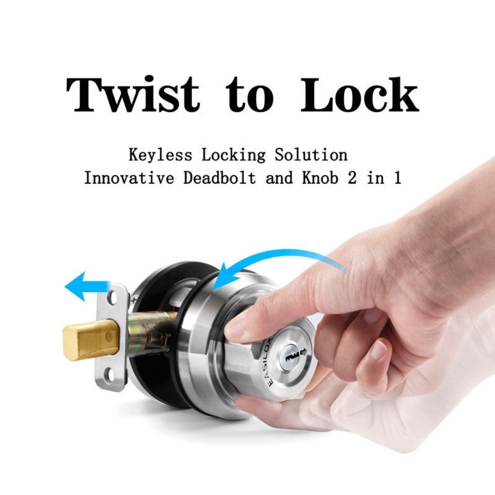 Easilok Twin-Lock Keyed Alike Combo Dimple Keyway 2E-Brass