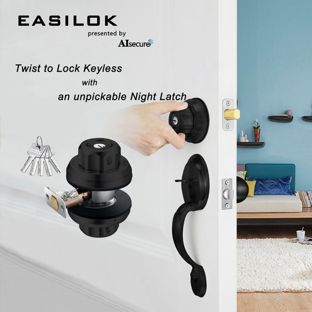 Easilok Twin-Lock Keyed Alike Combo Dimple Keyway E2-Black | ASE