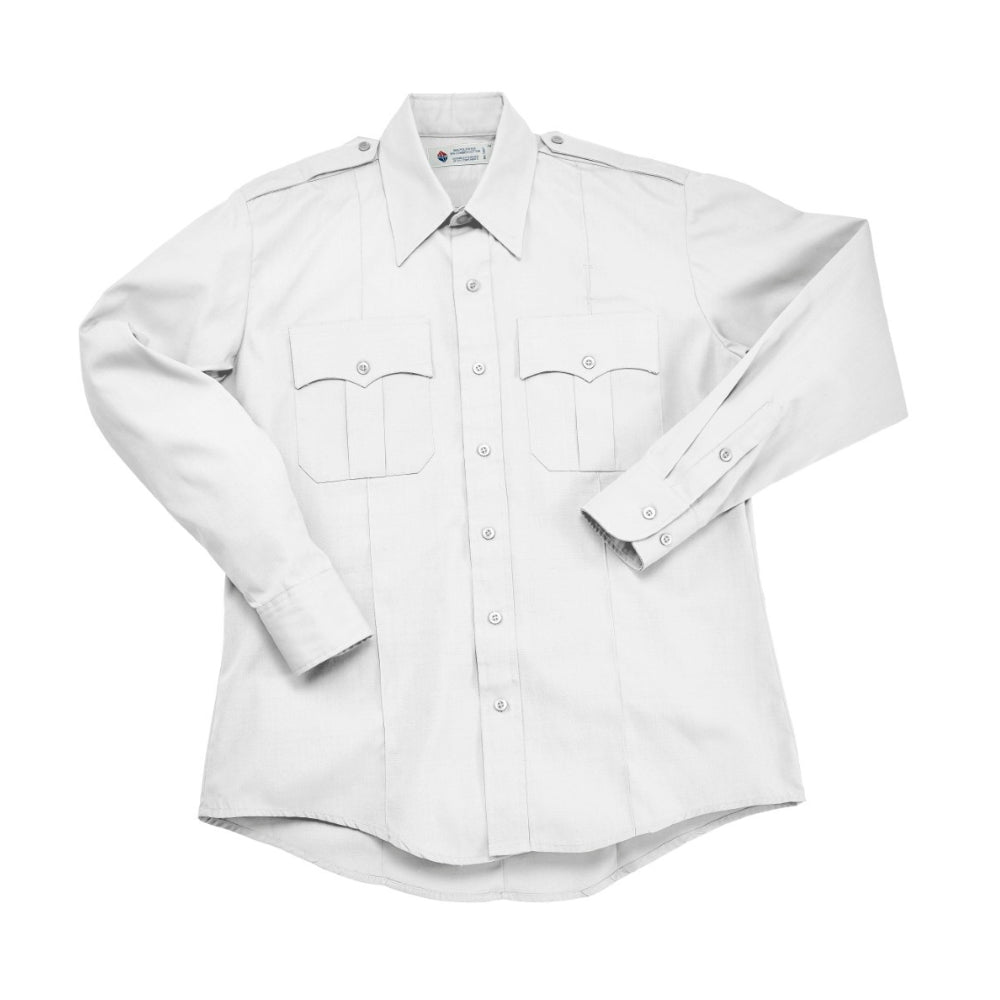Liberty Uniform - 100% polyester Police/Guard Shirt (White) | LIB-761MWH