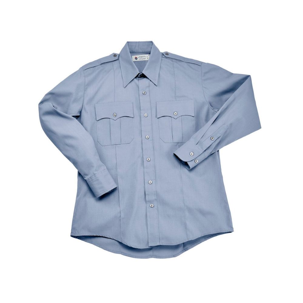 Liberty Uniform L/S police shirt, 65% polyester, 35% cotton, (Police Blue) | LIB-722MPB