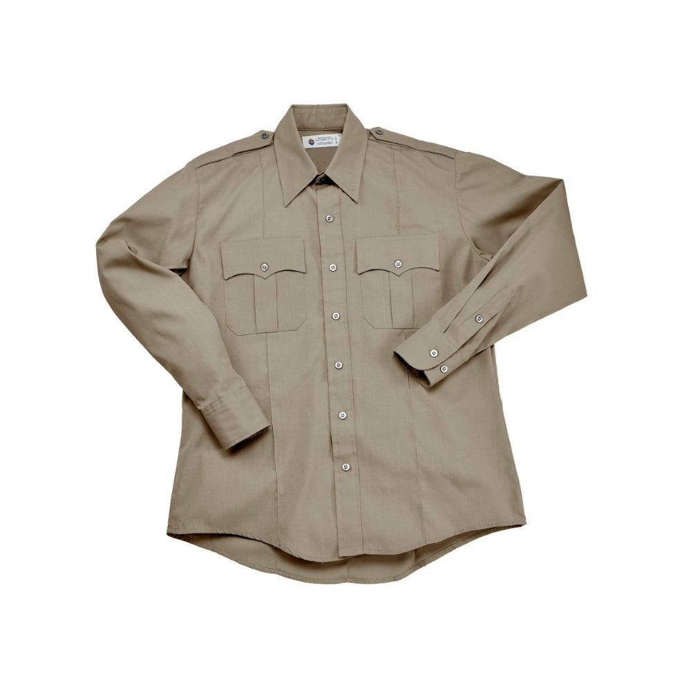 Liberty Uniform L/S police shirt, 65% polyester, 35% cotton, (Silver Tan) | LIB-722MTN