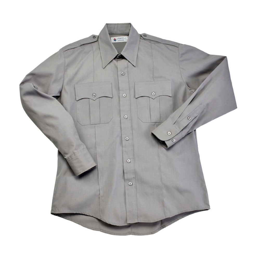 Liberty Uniform - L/S police shirt, 65% polyester, 35% cotton, (light grey) | LIB-722MGY