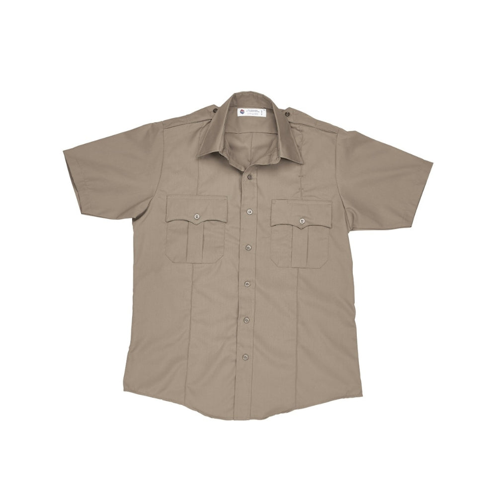 Liberty Uniform - S/S police shirt, 100% polyester (Silver Tan) | LIB-771MTN