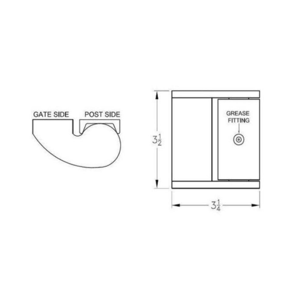 LiftMaster Temperproof Standard Duty Roller Cage Bearing Hinge 2060P