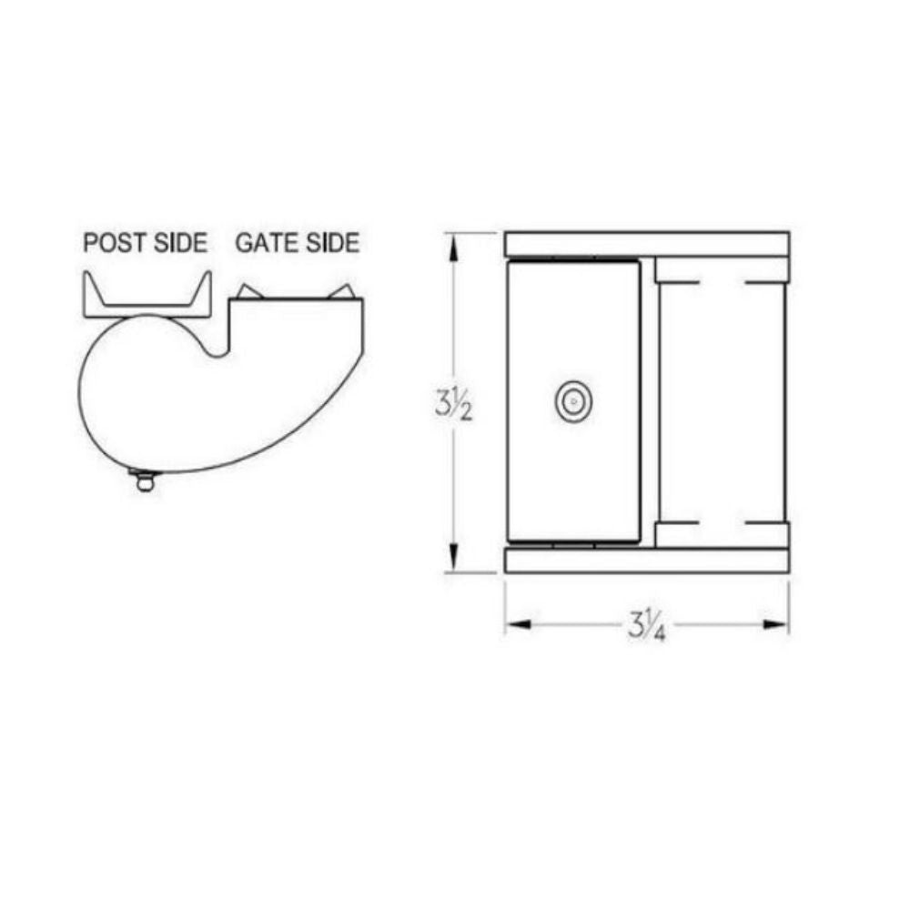 LiftMaster Temperproof Standard Duty Roller Cage Bearing Hinge 2064P