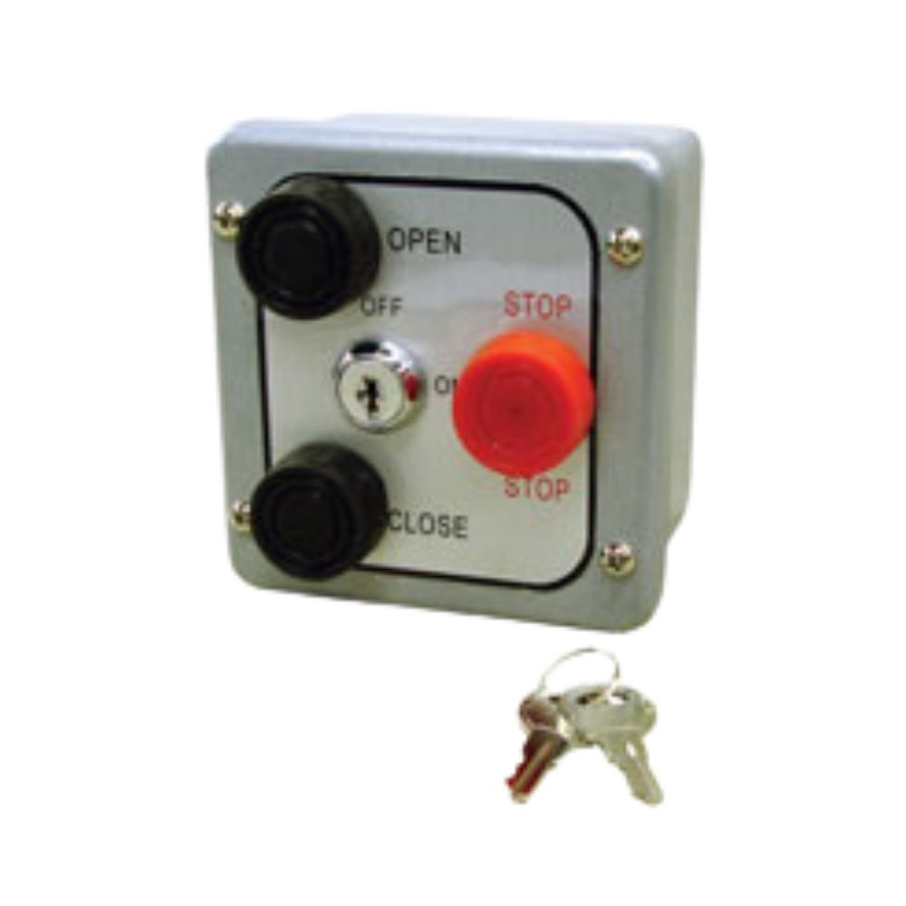 Linear Exterior Three Button Station with Lock 2500-1322