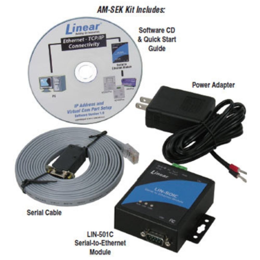 Linear Serial to Ethernet Module Kit AM-SEK | All Security Equipment