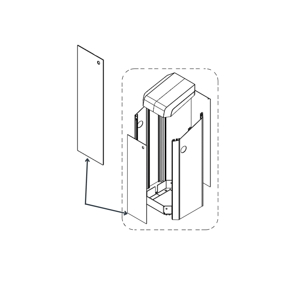 Magnetic Autocontrol Microdrive Front Door Standard Grey TVN01