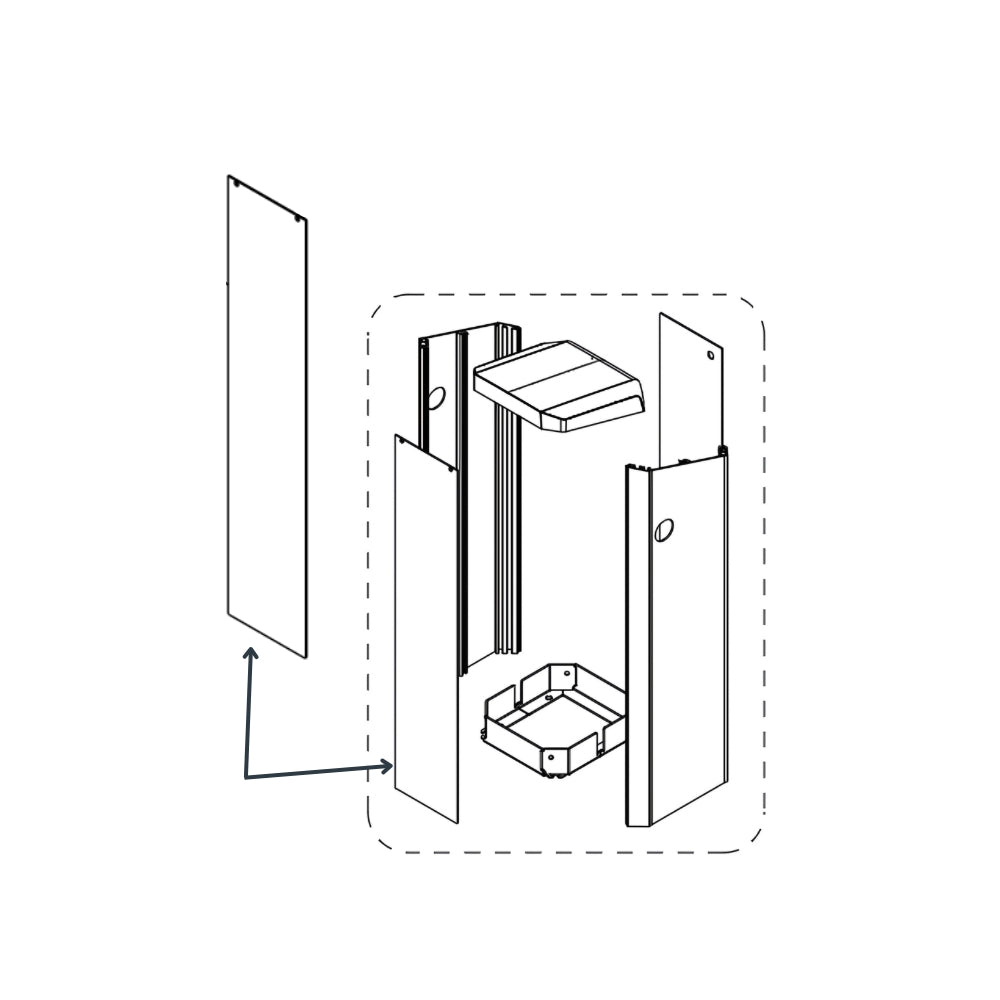 Magnetic Autocontrol Tall Housing Door with Lock Complete TVHN01