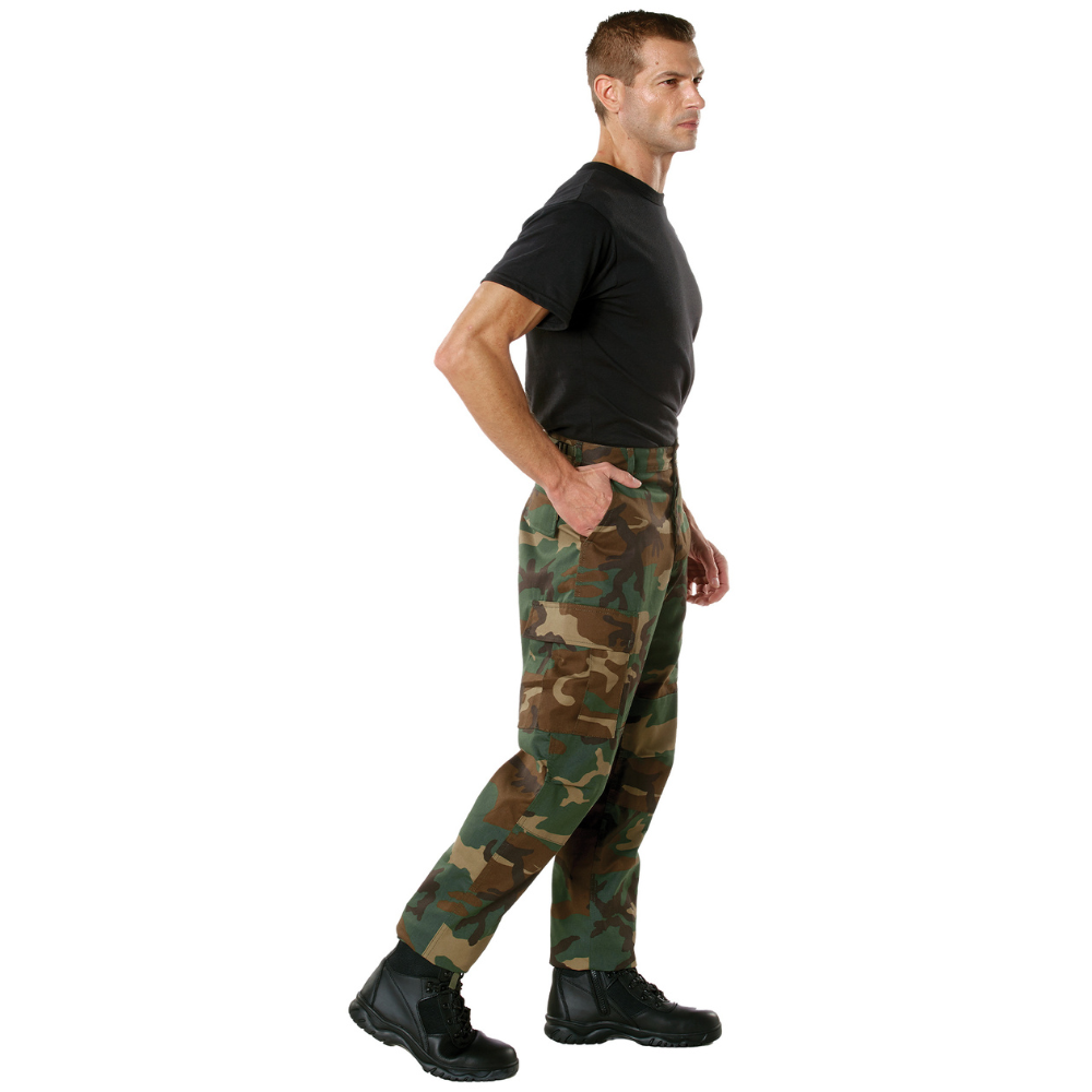 Rothco Camo Tactical BDU Pants Regular Inseam (Woodland Camo) - 7