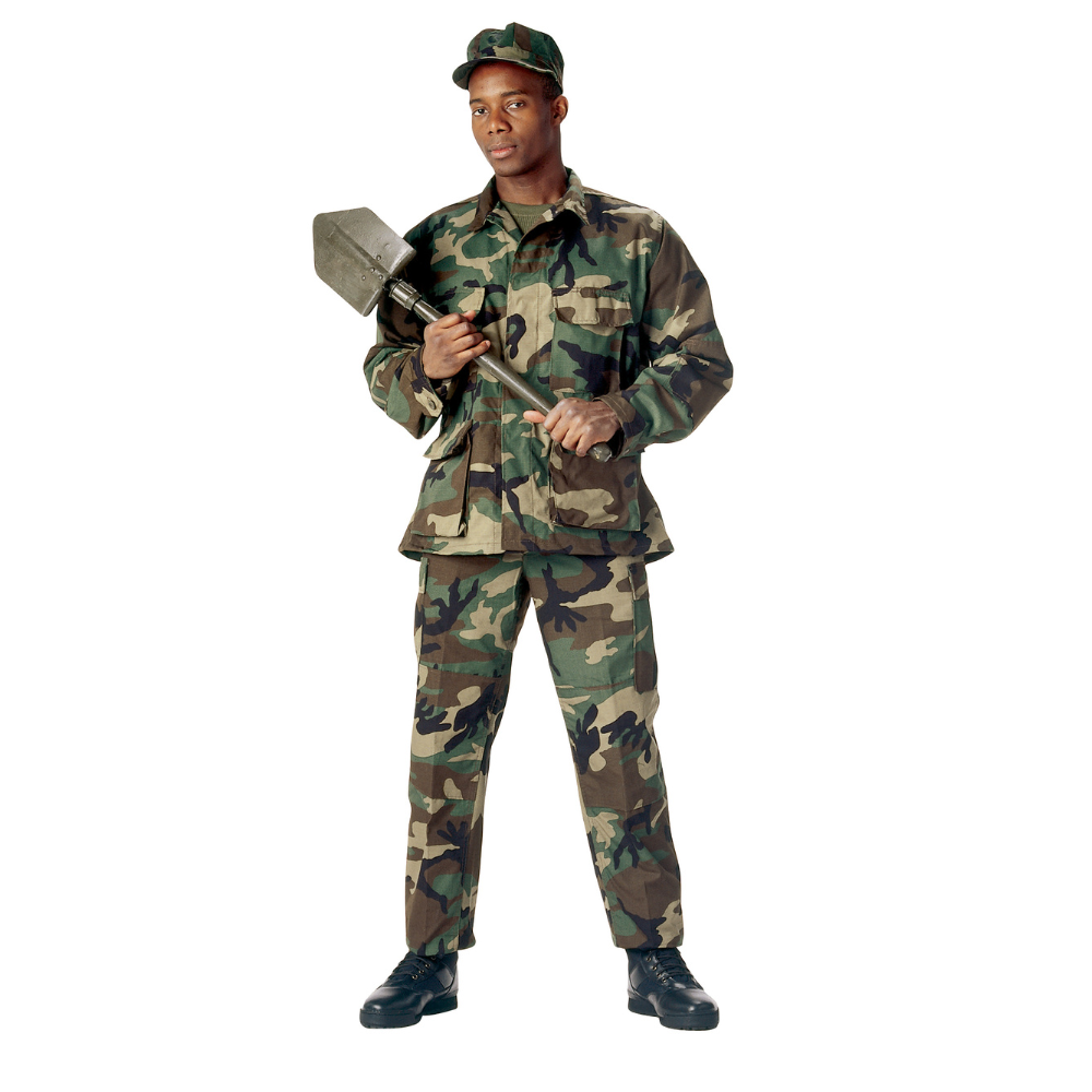 Rothco Camo Tactical BDU Pants Regular Inseam (Woodland Camo) - 9