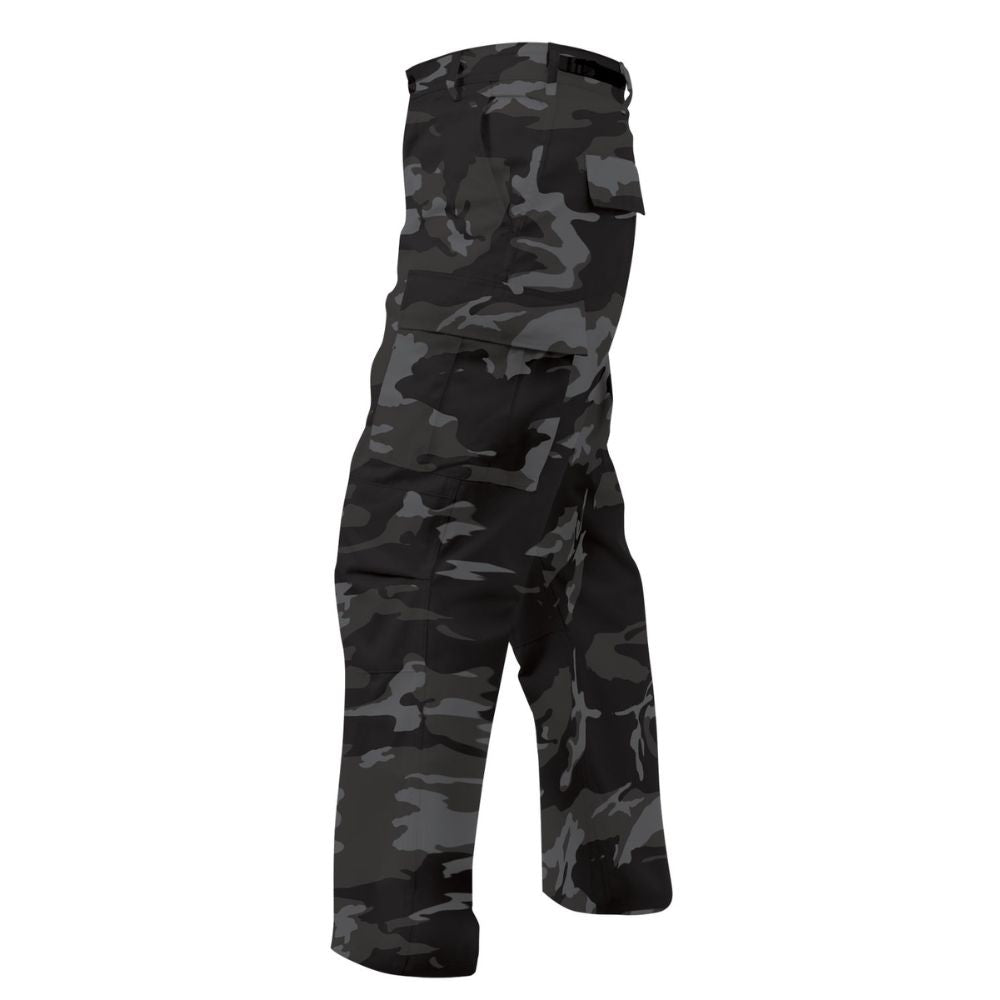 Lrg Rothco Pants Rothco Color Camo Tactical BDU Pants (Black Camo)
