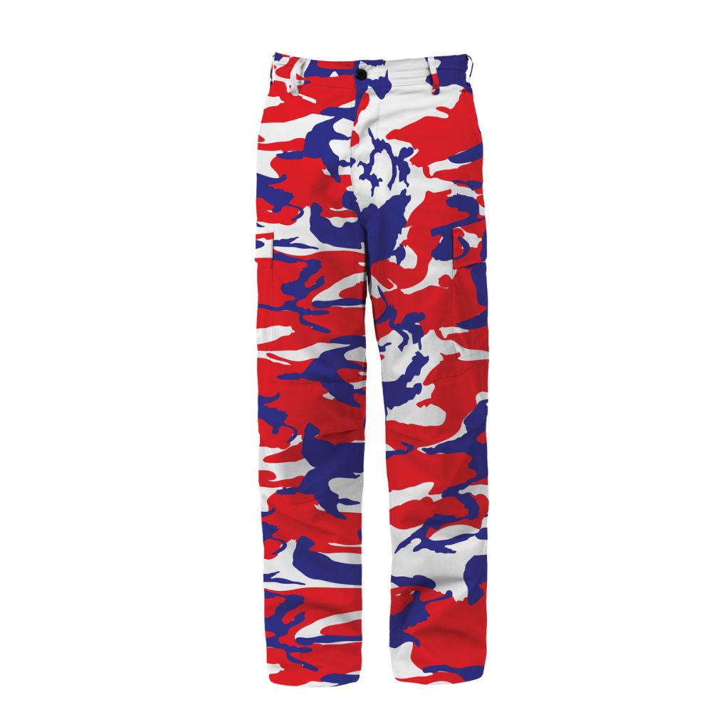 Rothco Color Camo Tactical BDU Pants (Red / White / Blue Camo)