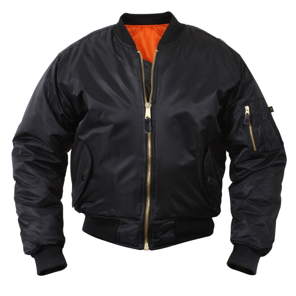 Rothco Concealed Carry MA-1 Flight Jacket (Black) - 1