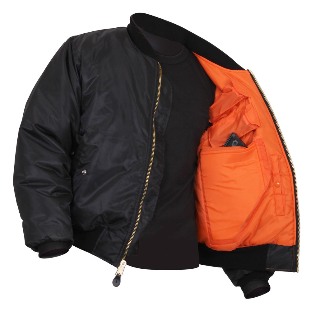 Rothco Concealed Carry MA-1 Flight Jacket (Black) - 4